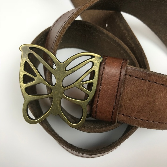 American Eagle Outfitters Accessories - American Eagle Brown Leather Butterfly Belt - E1
